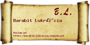 Barabit Lukrécia névjegykártya